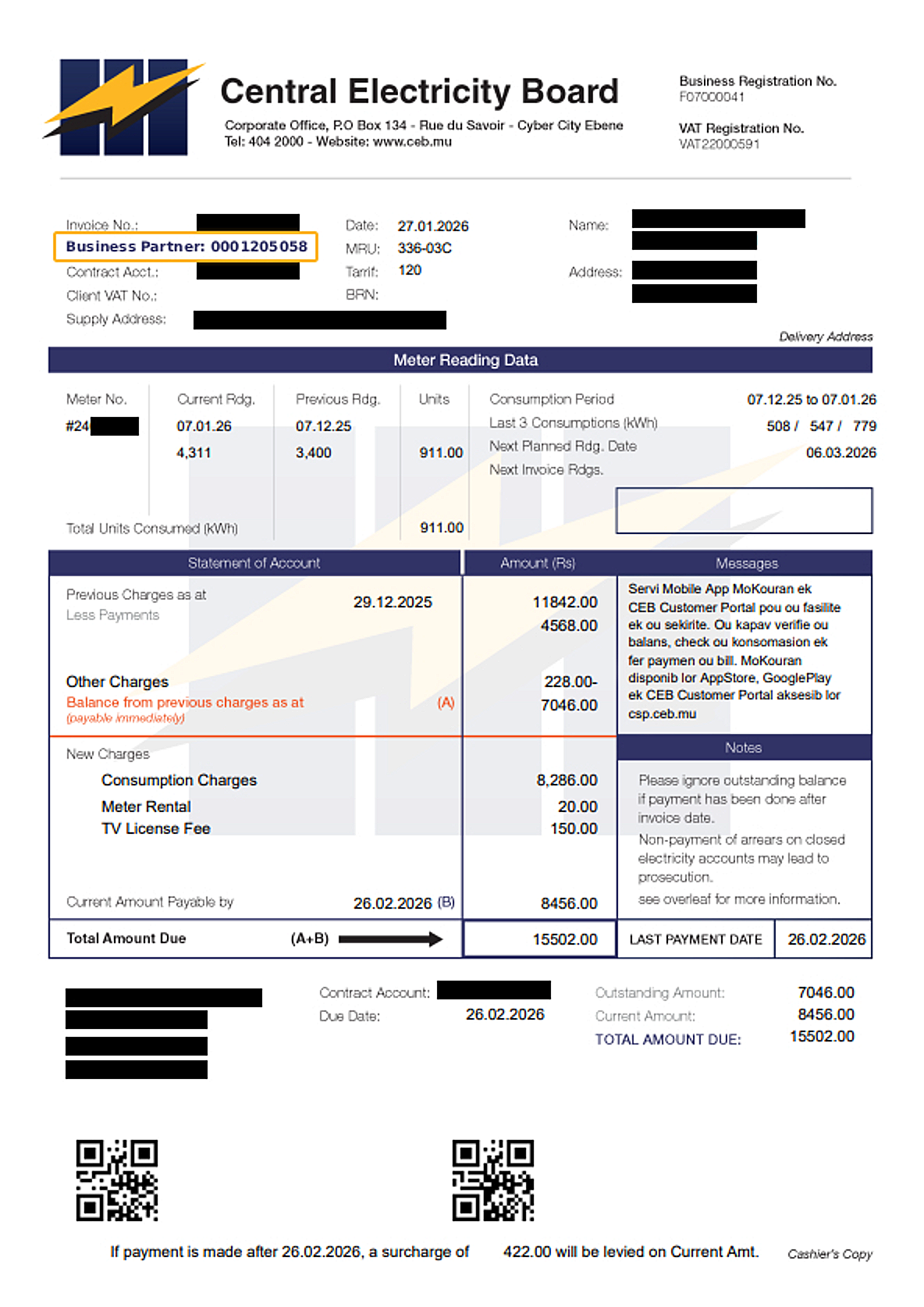 CEB Business Partner Number
