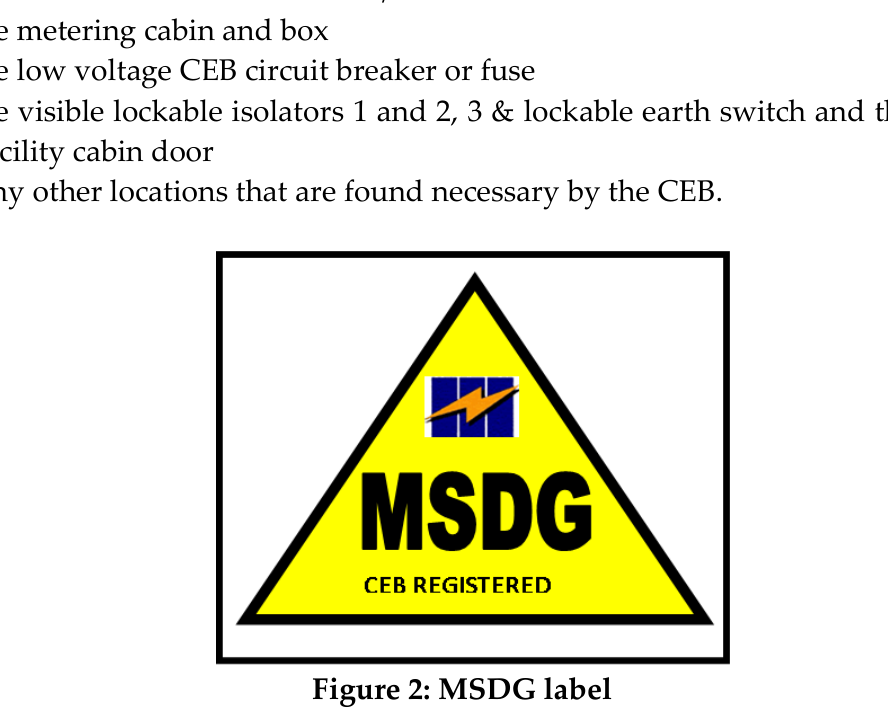 Figure 2: MSDG Label &mdash; CEB Registered